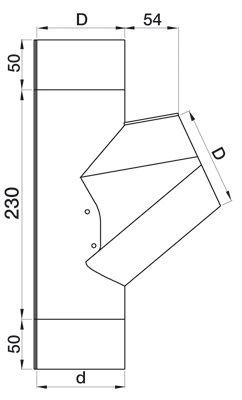 Тройник трубы Lindab GROR 125/87 044