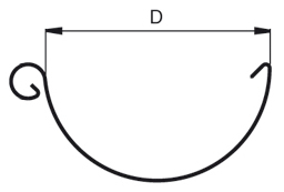 Полукруглый желоб Lindab R 150/100 758